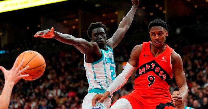 Agbaji helps hurting Raptors beat Hornets 111-106