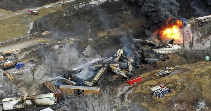 Ohio train derailment caused by wheel bearing on fire for over 30 km: NTSB – National