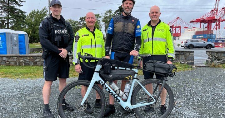 Vancouver police officer completes cross-Canada bike ride for pediatric cancer research