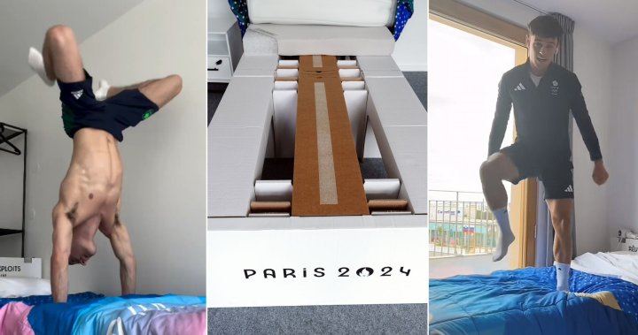 Athletes test out ‘anti-sex’ cardboard beds for the 2024 Paris Olympics – National