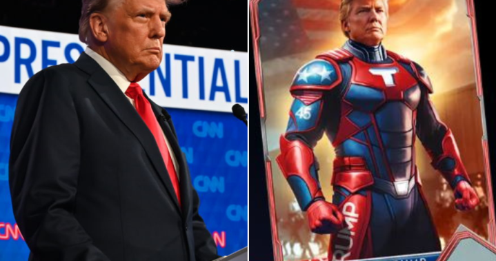 Donald Trump is chopping up one of his suits to sell with his trading cards – National