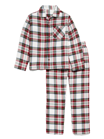 Gender-Neutral Printed Button-Front Pajama Set for Kids