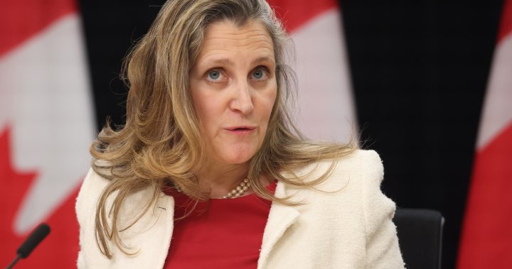 Chrystia Freeland will give fall economic statement on Dec. 16 – National