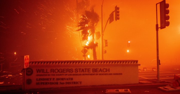 Los Angeles wildfires: Thousands flee as homes, iconic film locations damaged – National