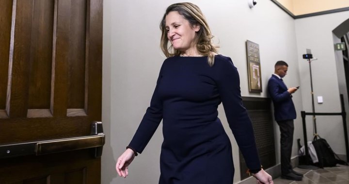 Freeland will run to be Liberal leader: ‘Running to fight for Canada’